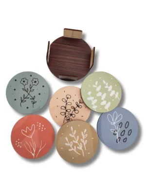 Bloomline - Wooden coasters by Homesy Hues