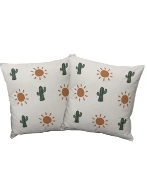 Desert Vibes Minimalist hand block printed cushion covers by Homesy Hues