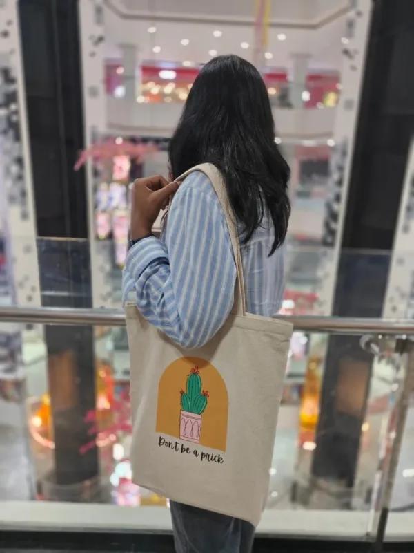 Don't be a prick - tote bags by Homesy Hues