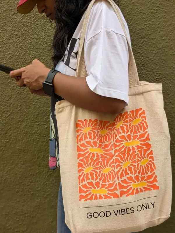 Premium tote bags by Homesy Hues for women college beach