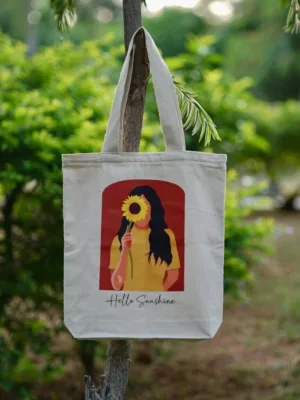 Hello Sunshine - tote bags by Homesy Hues