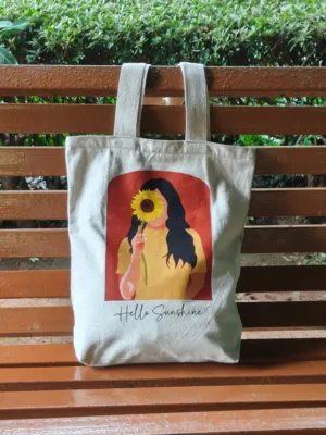 Hello Sunshine - tote bags by Homesy Hues