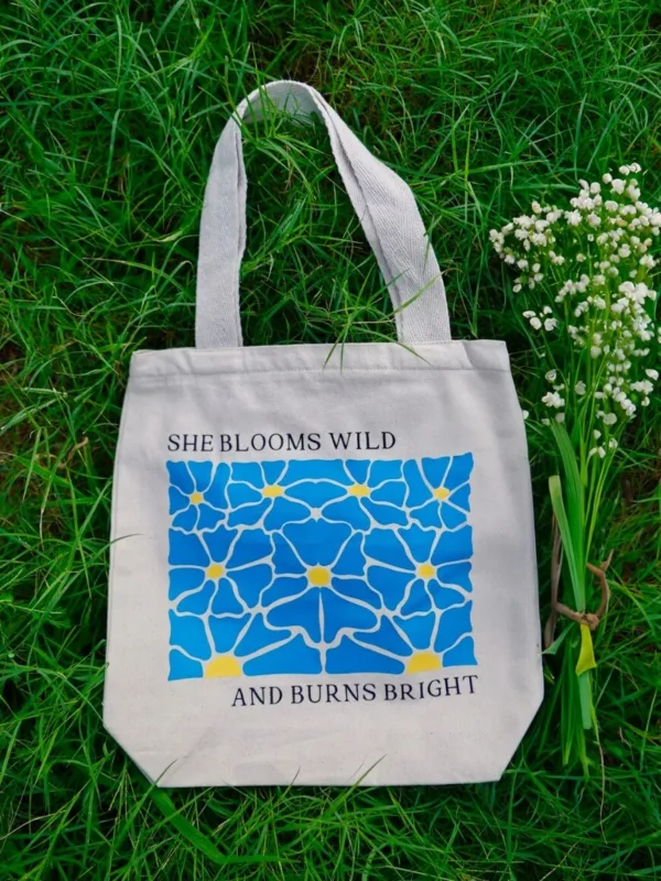 She Blooms Wild - tote bags by Homesy Hues