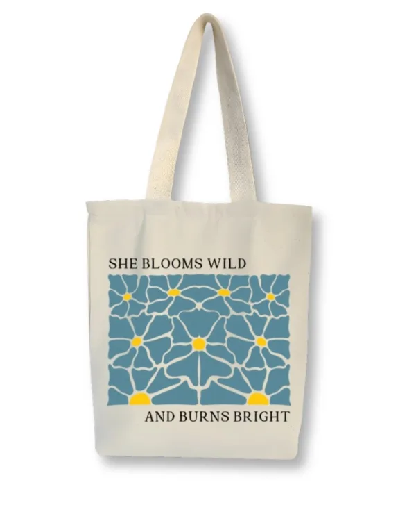 She Blooms Wild - Tote bags by Homesy Hues